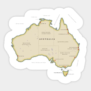 Map of Australia Sticker